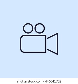 video camera line icon