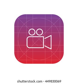 video camera line icon