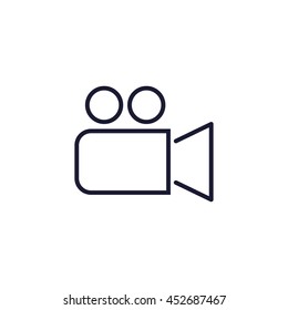 video camera line icon