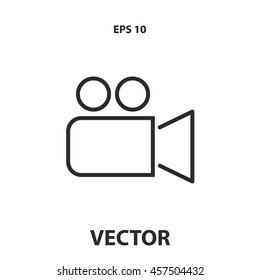 video camera line icon