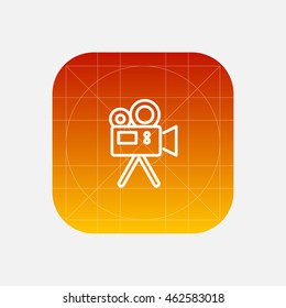 video camera line icon
