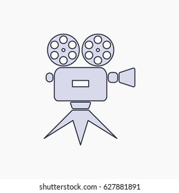 video camera line icon