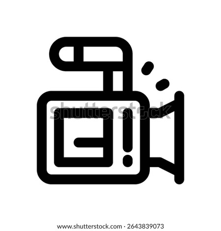 video camera line icon. Clean and minimalist vector icon for websites, mobile apps, presentations, and logos. Fully scalable and customizable for any project.