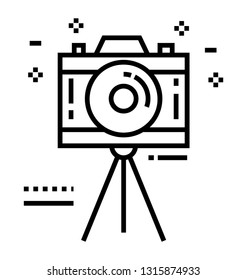 Video camera line  icon design, professional camera 