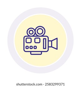 Video Camera line icon, editable vector icon, pixel perfect, illustrator ai file 