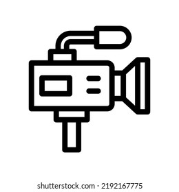 video camera line icon illustration vector graphic