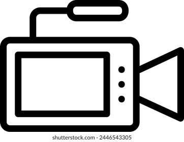 Video Vector de ilustración de icono de línea de cámara