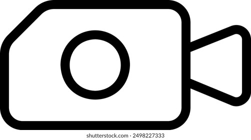 Video Vector de ilustración de icono de línea de cámara