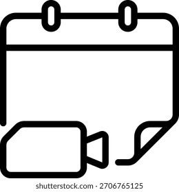 video camera line icon illustration vector