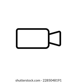 video camera line icon isolated with white background