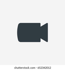video camera line icon, outline vector logo illustration, linear pictogram isolated on gray