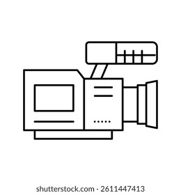 video camera line icon vector. video camera sign. isolated contour symbol black illustration