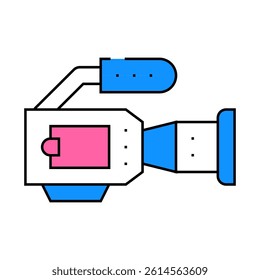 video camera line icon vector. video camera sign. isolated symbol illustration