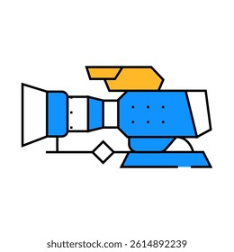 video camera line icon vector. video camera sign. isolated symbol illustration