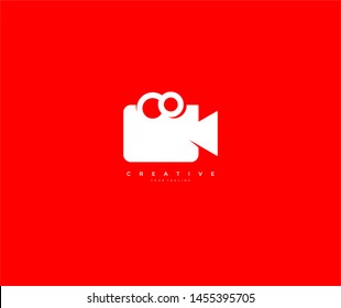 Video Camera Logo Design Simple Minimalist