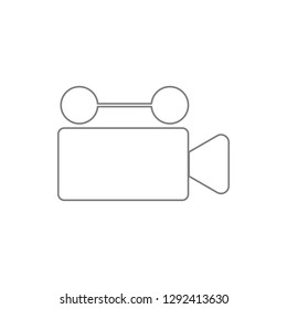 Video camera logo icon. Element of cyber security for mobile concept and web apps icon. Thin line icon for website design and development, app development