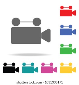 Video camera logo icon. Elements in multi colored icons for mobile concept and web apps. Icons for website design and development, app development on white background
