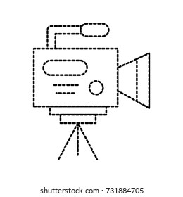 video camera microphone icon professional camcorder with tripod