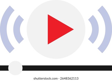 Video Ilustración plana de Vector de icono de película de cámara