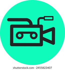 Video camera.  Nikon Camera.  Movie Sign.  cinema.  stock illustration