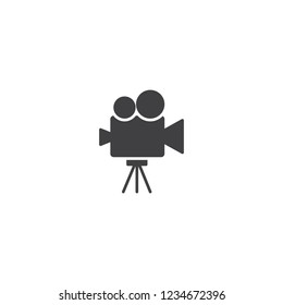 Video Camera On Tripod Icon Vector Stock Vector (Royalty Free ...