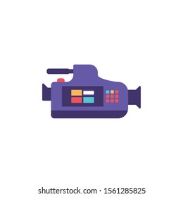 video camera on white background vector illustration design