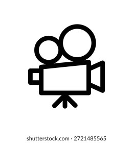 Video Diseño del Vector del icono del contorno de la cámara bueno para el Web o el App móvil