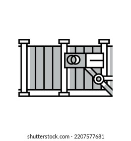 Video camera. Outline two-color icon set. Video surveillance icon video surveillance camera security system security guard grey