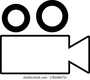 video camera outline vector icon 
