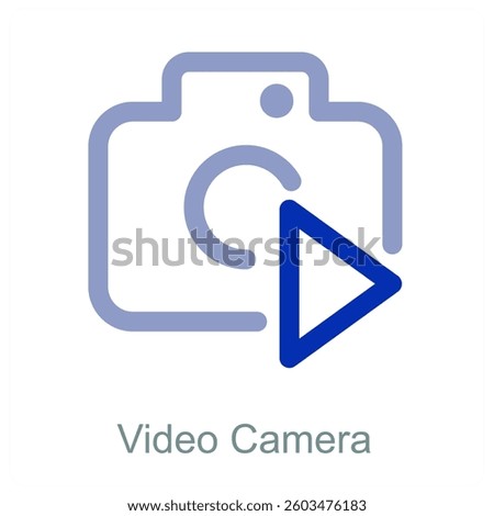 Video Camera and photography icon concept