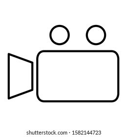 Video camera play icon design. Video camera icon in trendy outline style design. Vector illustration.