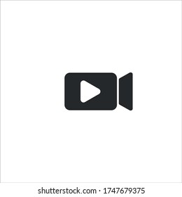 Video camera and , video player vector sign icon