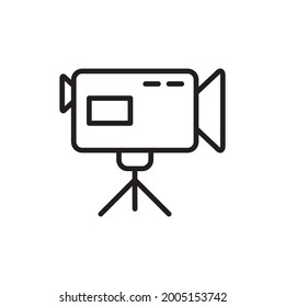 Ilustración Gráfica Del Vector De Diseño Del Icono De La Grabadora De Vídeo En Estilo Plano De Moda. Adecuado para diseño de sitios web, logotipo, aplicación, plantilla y ui. EPS 10.