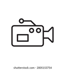 Video Camera Recorder Icon Design Vector Graphic Illustration In Trendy Flat Style. Suitable for website design, logo, app, template, and ui. EPS 10.