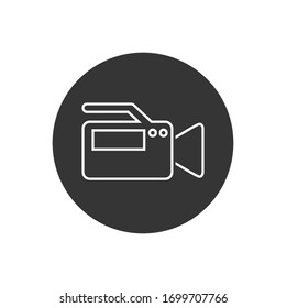 Video Camera Recorder Line Icon Vector Illustration
