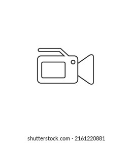 Video Camera Recorder Line Icon Vector Illustration Flat Sign
