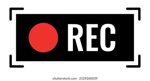video camera recording sign vector