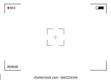 Video camera recording viewfinder template