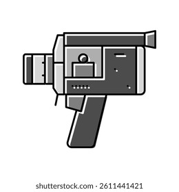 video camera retro gadget color icon vector. video camera retro gadget sign. isolated symbol illustration