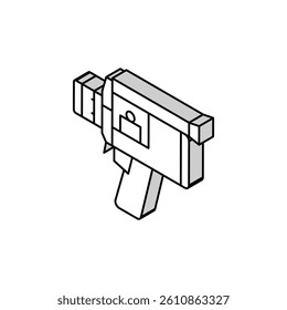 video camera retro gadget isometric icon vector. video camera retro gadget sign. isolated symbol illustration