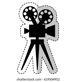 video camera retro icon