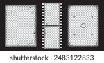 Video camera and camera roll viewfinder overlay. Camera and binocular frame vector template. Black lines on transparent background. 