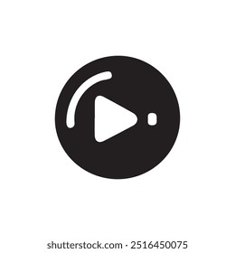 Video camera shape with a play button icon. 