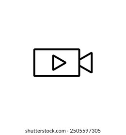 Video-Kamera-Zeichen, Video-Symbol, Vektorgrafik flach trendige Stil Illustration für Web und App..eps