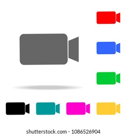 video camera sign icons. Elements of human web colored icons. Premium quality graphic design icon. Simple icon for websites, web design, mobile app, info graphics on white background