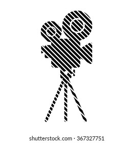 Video camera sign on white background. Vector illustration.