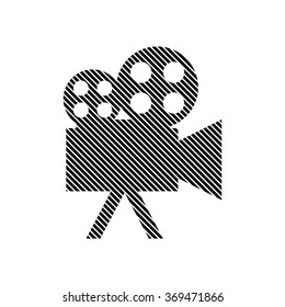 Video camera sign on white background. Vector illustration.