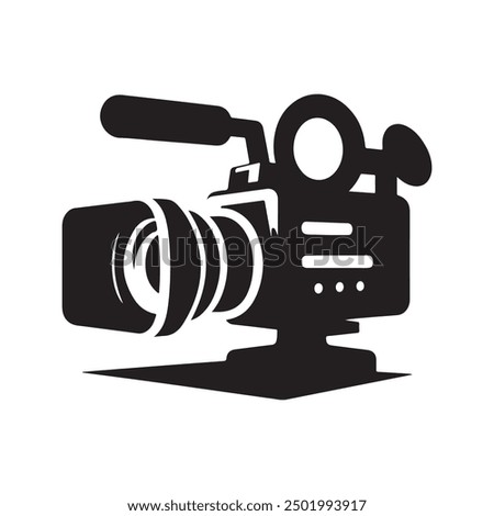 Video Camera silhouette illustration vector art