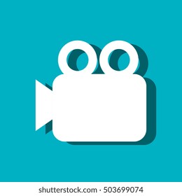 video camera silhouette isolated icon