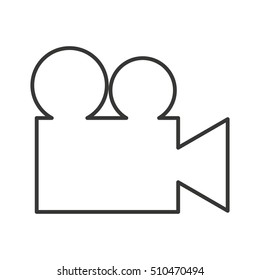 video camera silhouette isolated icon vector illustration design